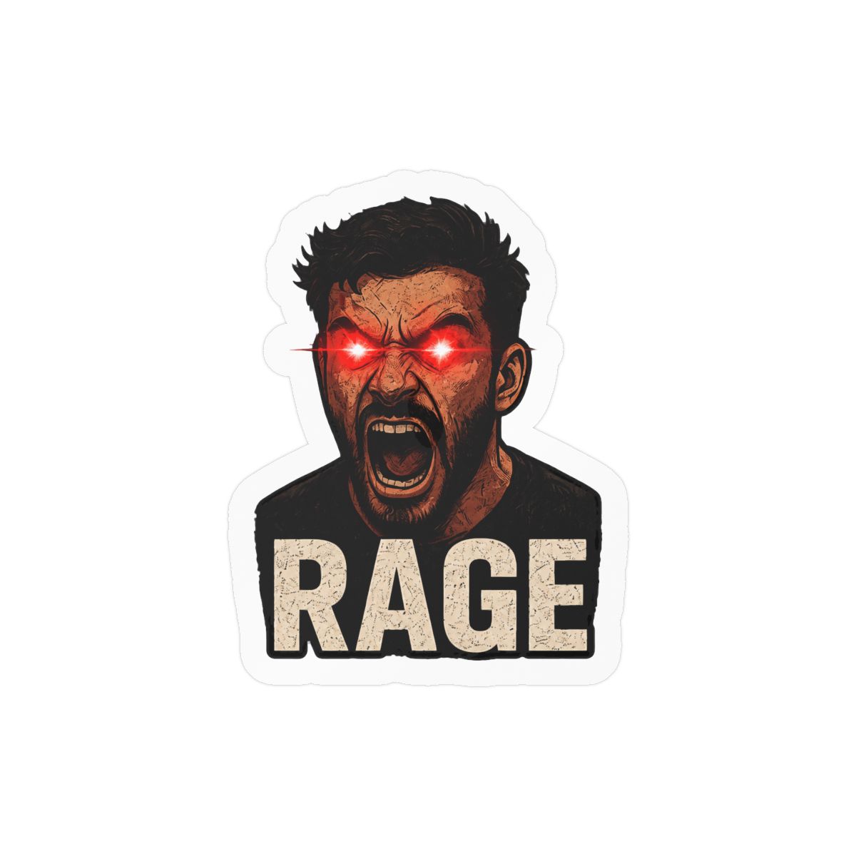 Hasan Piker Rage Sticker | Bold Political Vinyl Decal - alternate angle 1, merchandise