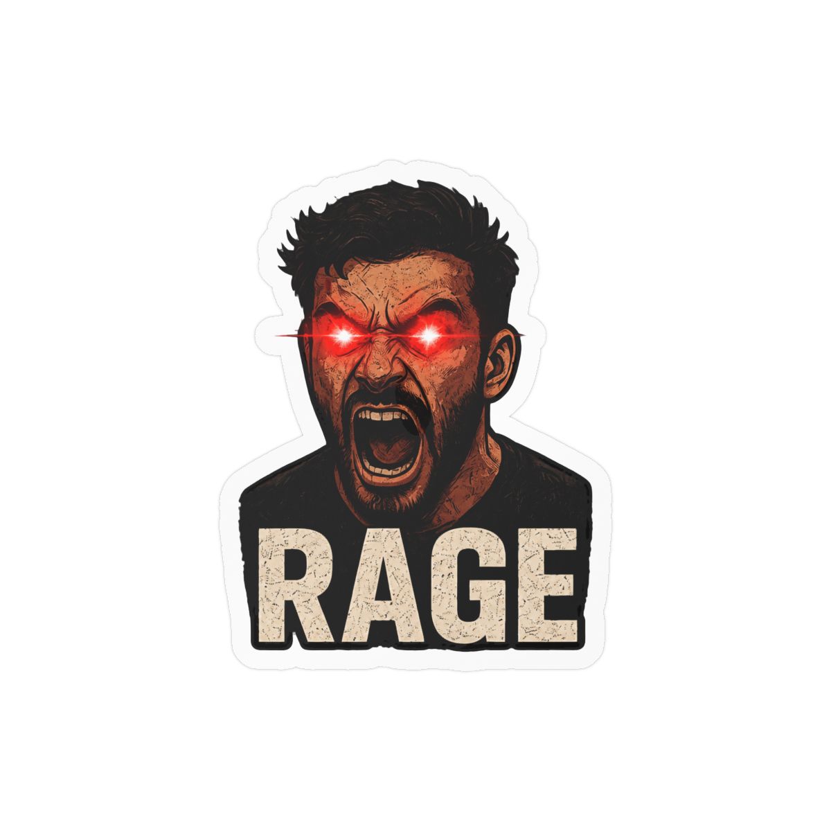 Hasan Piker Rage Sticker | Bold Political Vinyl Decal - alternate angle 2, merchandise