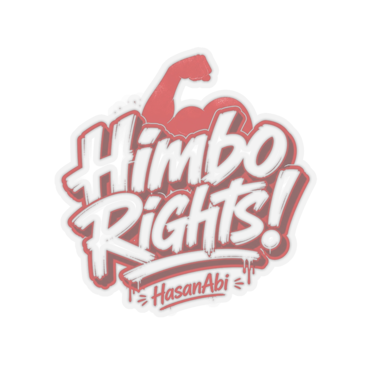 HasanAbi "Himbo Rights!" Sticker - alternate angle 3, merchandise